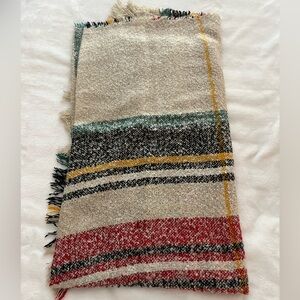 Multicolor Striped Blanket Scarf